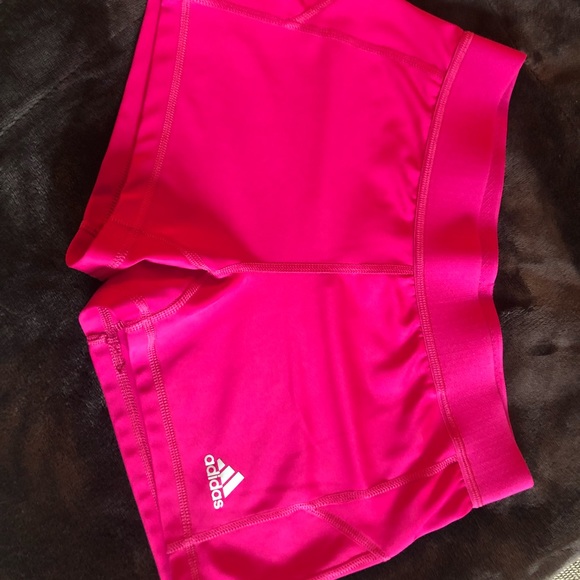 pink adidas biker shorts